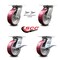 Service Caster 6 Inch Poly on Aluminum Swivel Caster Swivel Locks 2 Brakes, 2PK SCC-35S620-PAR-BSL-2-SLB-2 - alternate 7